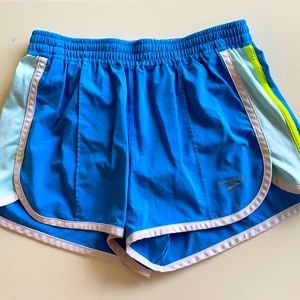 Brooks running shorts in baby blue